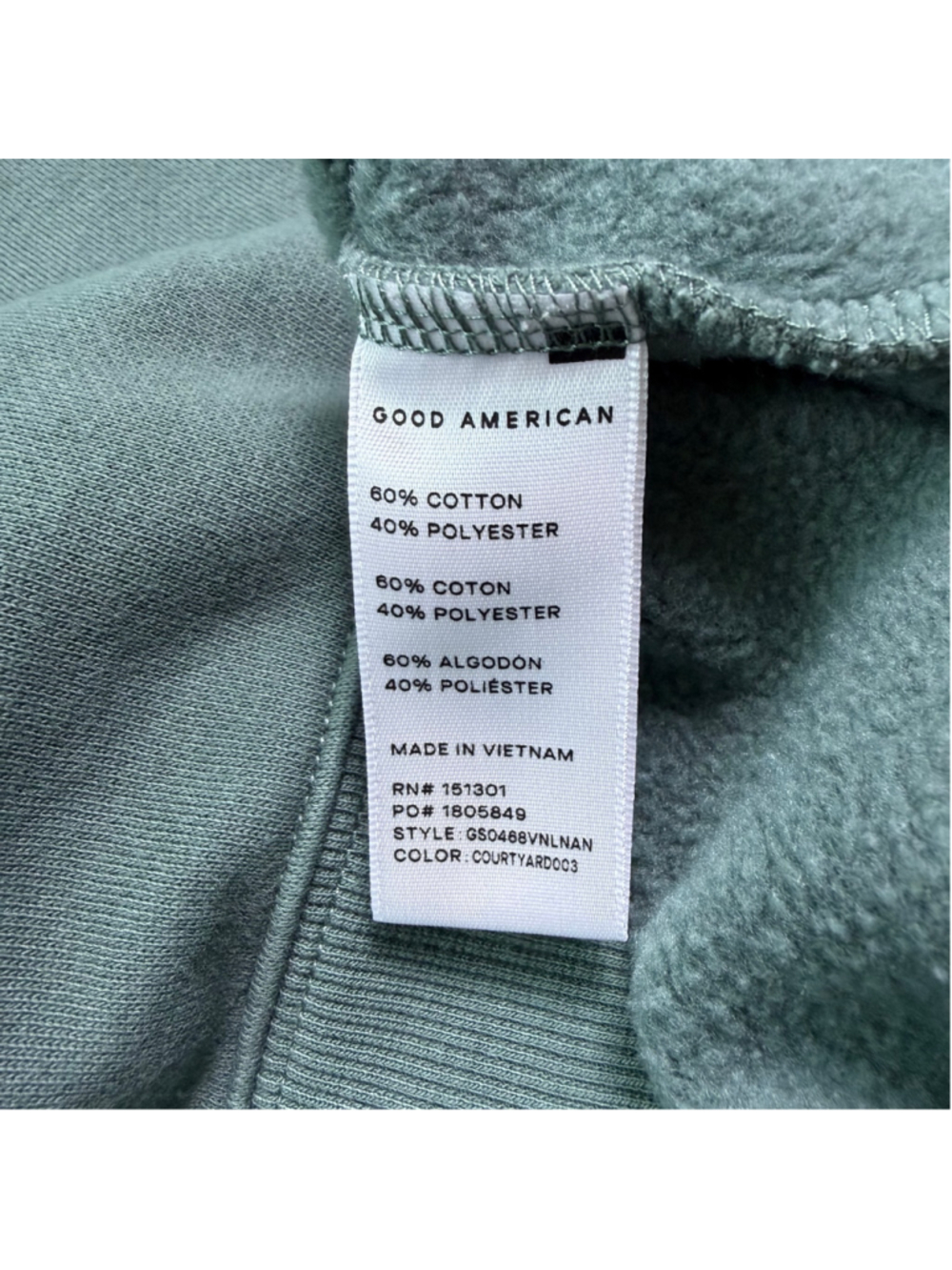 Good American x Anthropologie London Graphic Crew-Neck Sweatshirt Sz Medium - Picture 5 of 8